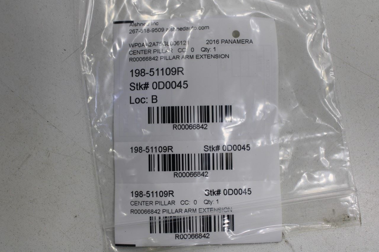10-16 Porsche Panamera 4 AWD Rear Right Door Armrest Extension Pillar Trim Cover - Alshned Auto Parts