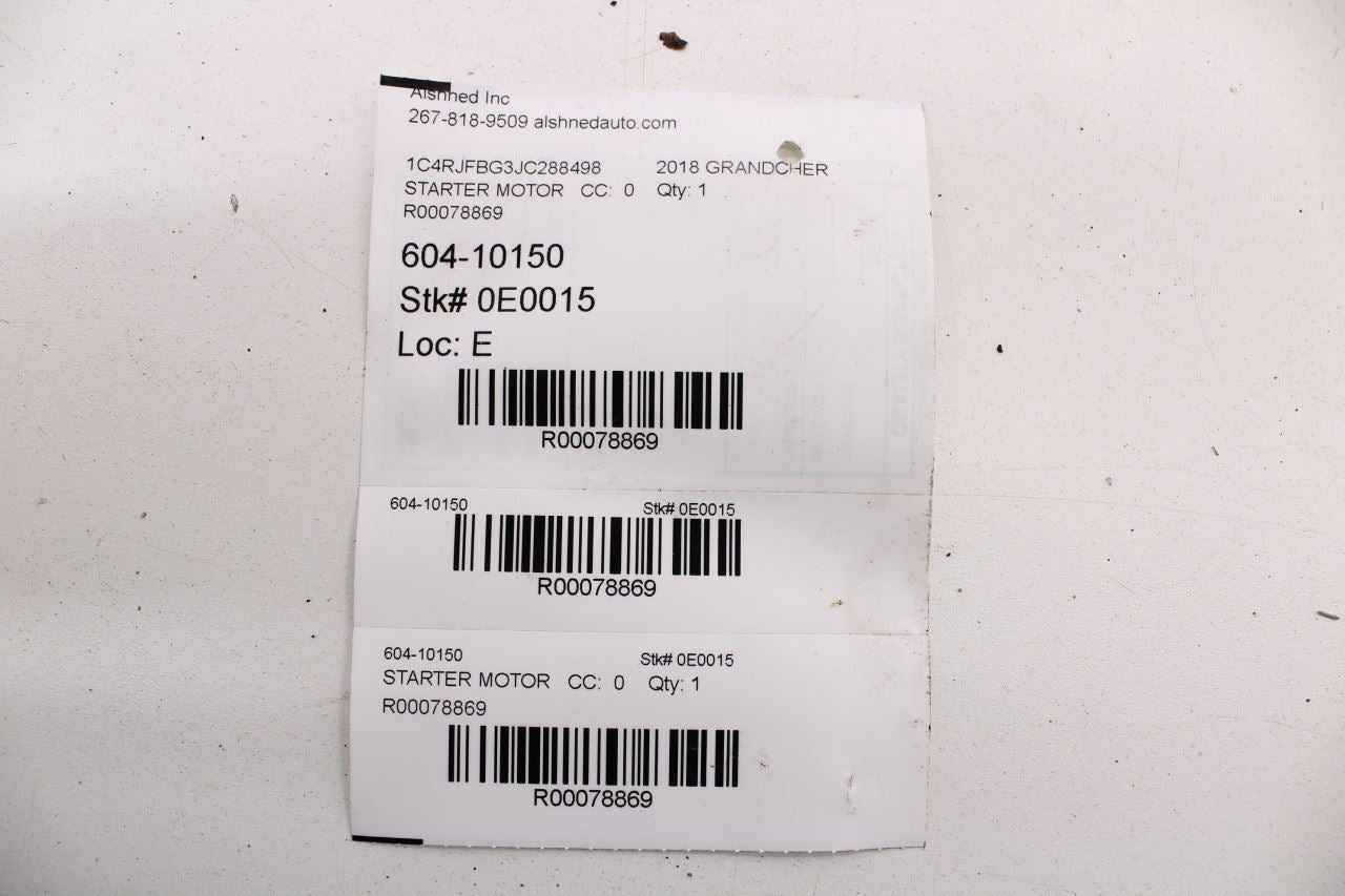 2016-2021 Jeep Grand Cherokee Limited 3.6L Engine Starter Motor 12V 56029780AB - Alshned Auto Parts