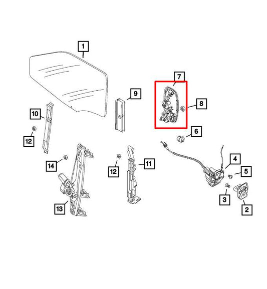 2015-2021 RAM Promaster City Front Left Side Door Exterior Handle 5XP42JXWAA OEM - Alshned Auto Parts