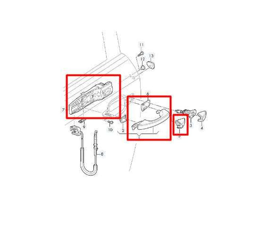 2019-2024 Audi Q3 S Line Front Left Door Exterior Handle 5G0-837-205-R-GRU OEM - Alshned Auto Parts