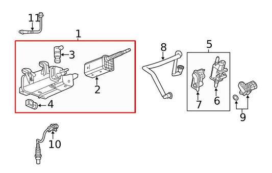 2010-2017 Chevrolet Equinox Fuel Vapor Evaporator Emission Canister 23156464 OEM - Alshned Auto Parts