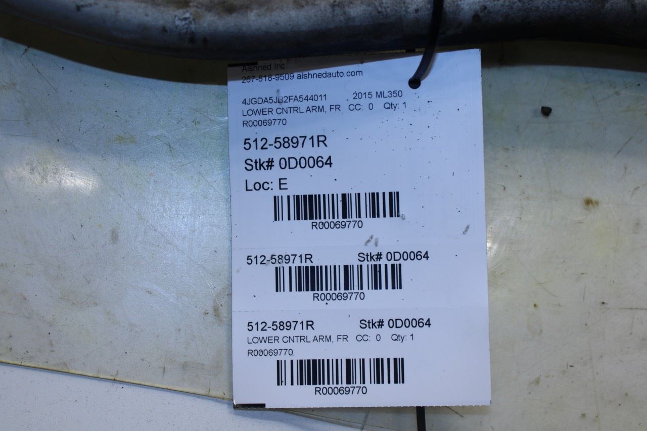 2012-15 Mercedes-Benz ML350 RWD Front Right Side Lower Control Arm 166-330-02-07 - Alshned Auto Parts