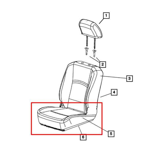 19-22 Ram 1500 Classic Crew Cab Front Left Side Seat Lower Cushion Bottom Cloth - Alshned Auto Parts