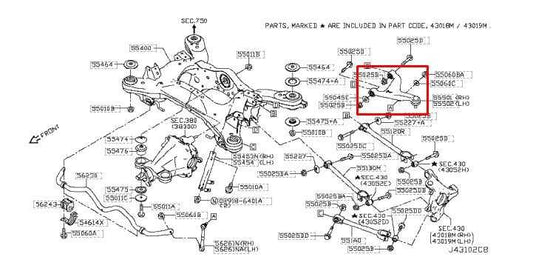 17-22 Infiniti Q60 Luxe AWD Rear Left Driver Side Upper Control Arm 55502-1MA0C - Alshned Auto Parts