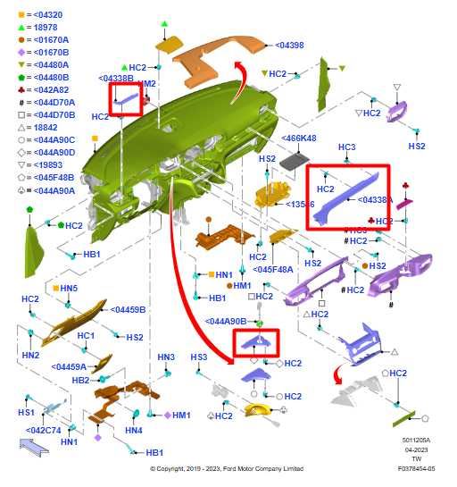 2020-24 Ford Explorer ST Front Dash RH and LH Side Trim Cover Molding Panel Set - Alshned Auto Parts