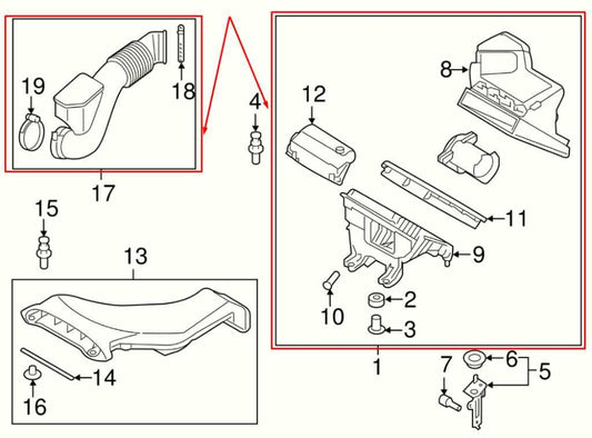 2017-2020 Kia Optima LX 2.4L Air Intake Cleaner w/ Intake Tube 28110-D4900 OEM - Alshned Auto Parts