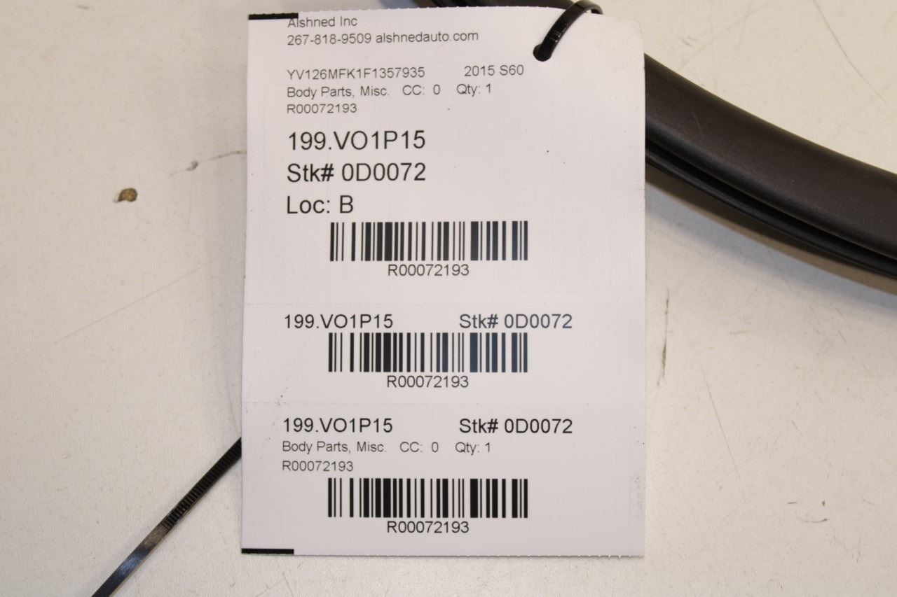 2011-2018 Volvo S60 Front Right Passenger Door Weatherstrip On Body 31424017 OEM - Alshned Auto Parts