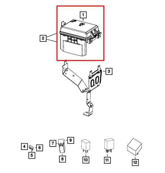 2014 Dodge Challenger SXT 3.6L Engine Totally Integrated Power Module Fuse Box - Alshned Auto Parts