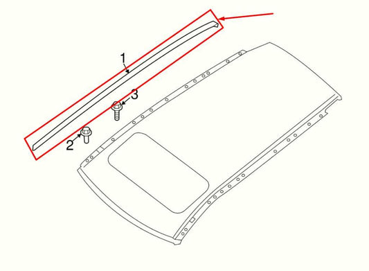 2015-2020 Nissan Pathfinder SV Left and Right Upper Roof Molding 73852-9PA0A OEM - Alshned Auto Parts