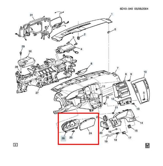 2007 Cadillac STS Speedometer Gauge Instrument Cluster 76K Mileage 25779665 OEM - Alshned Auto Parts