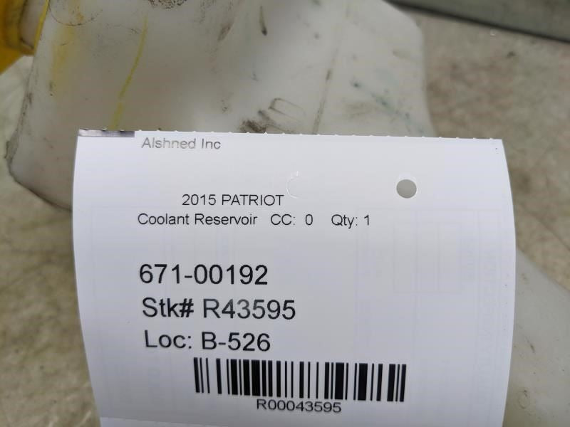 2007-2017 Jeep Patriot Radiator Coolant Reservoir Bottle 5058156AI OEM - Alshned Auto Parts