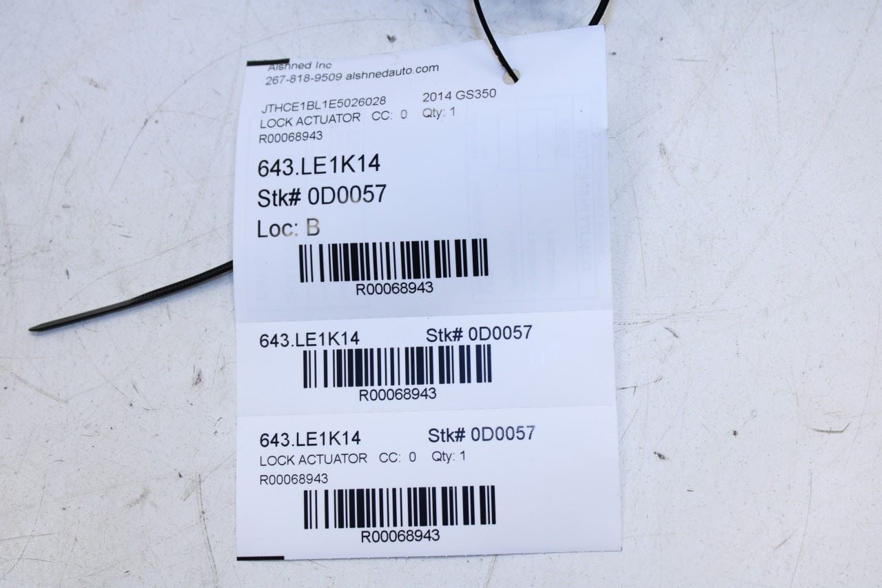 2013-2020 Lexus GS350 Front Right Side Door Lock Latch Actuator 69030-42230 OEM - Alshned Auto Parts