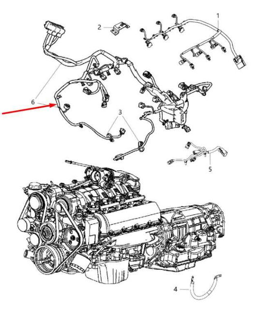 2014 Jeep Grand Cherokee Limited 3.6L Engine Wire Harness 68148073AD OEM *ReaD* - Alshned Auto Parts