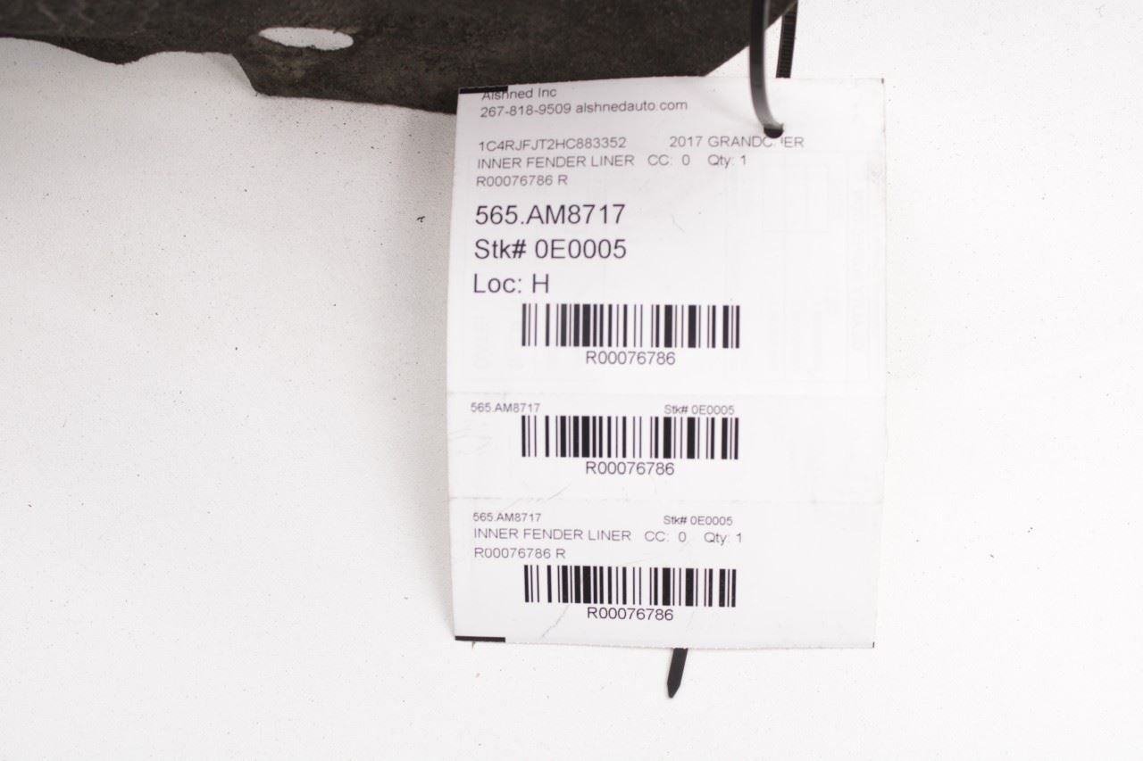 12-21 Jeep Grand Cherokee Summit Rear Right Wheelhouse Liner Splash Shield *ReaD - Alshned Auto Parts