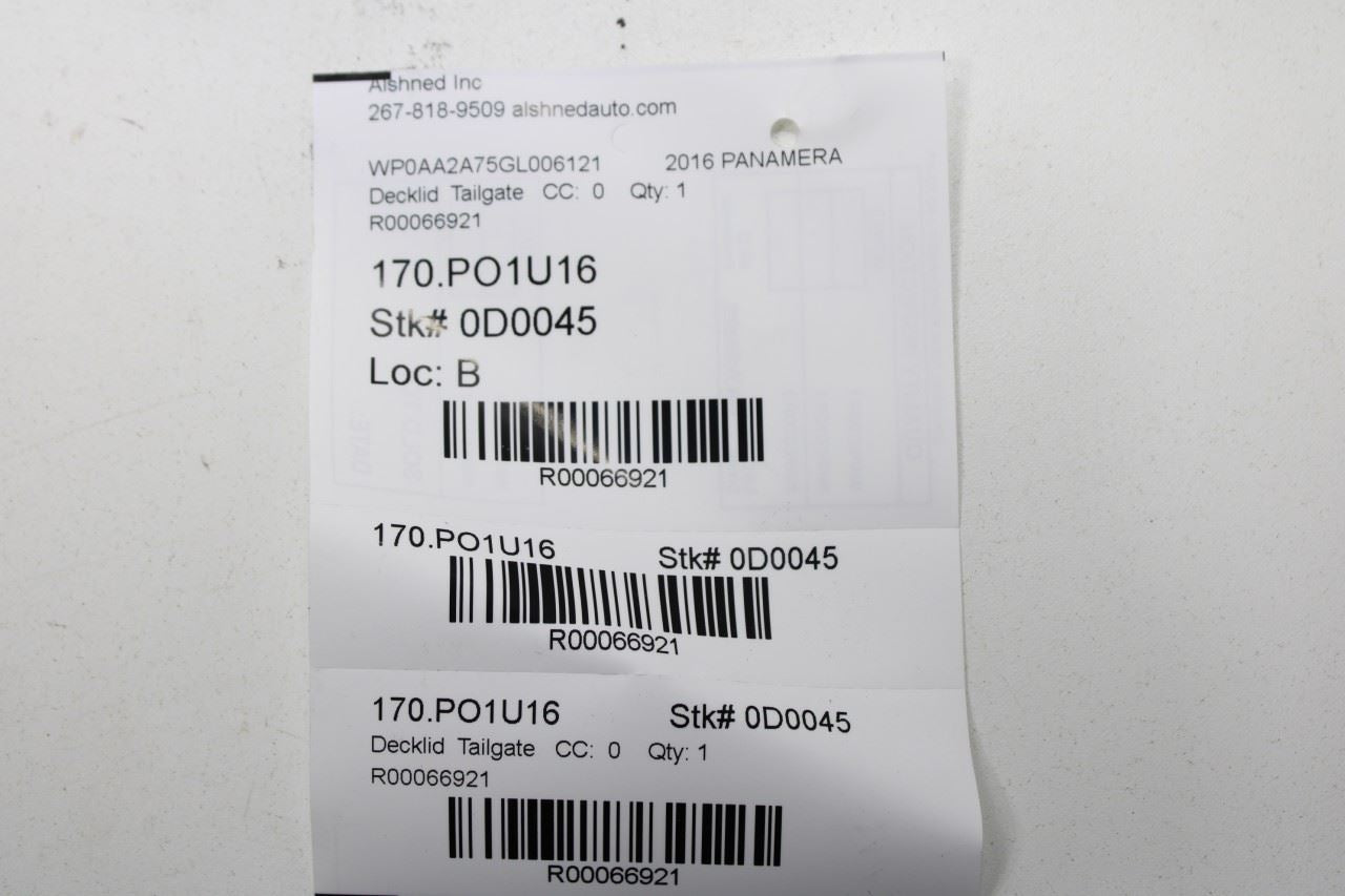 10-16 Porsche Panamera 4 Rear Power Trunk Lid Shock Lift Cylinder Set RH and LH - Alshned Auto Parts