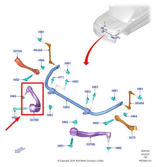 20-25 Ford Explorer AWD Front Right Suspension Lower Control Arm LB5Z-3082-B OEM - Alshned Auto Parts