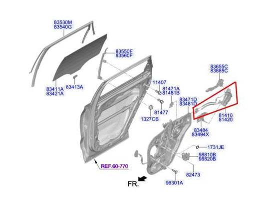 2019-2023 Hyundai Santa Fe Rear Right Door Lock Latch Actuator 81420-S1010 OEM - Alshned Auto Parts