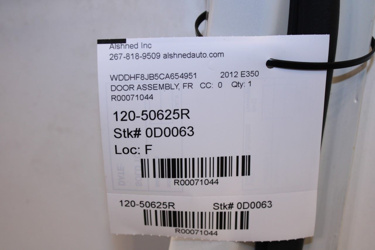 10-16 Mercedes-Benz E350 Sport 4Matic Front Right Door Shell Panel 212-720-02-05 - Alshned Auto Parts