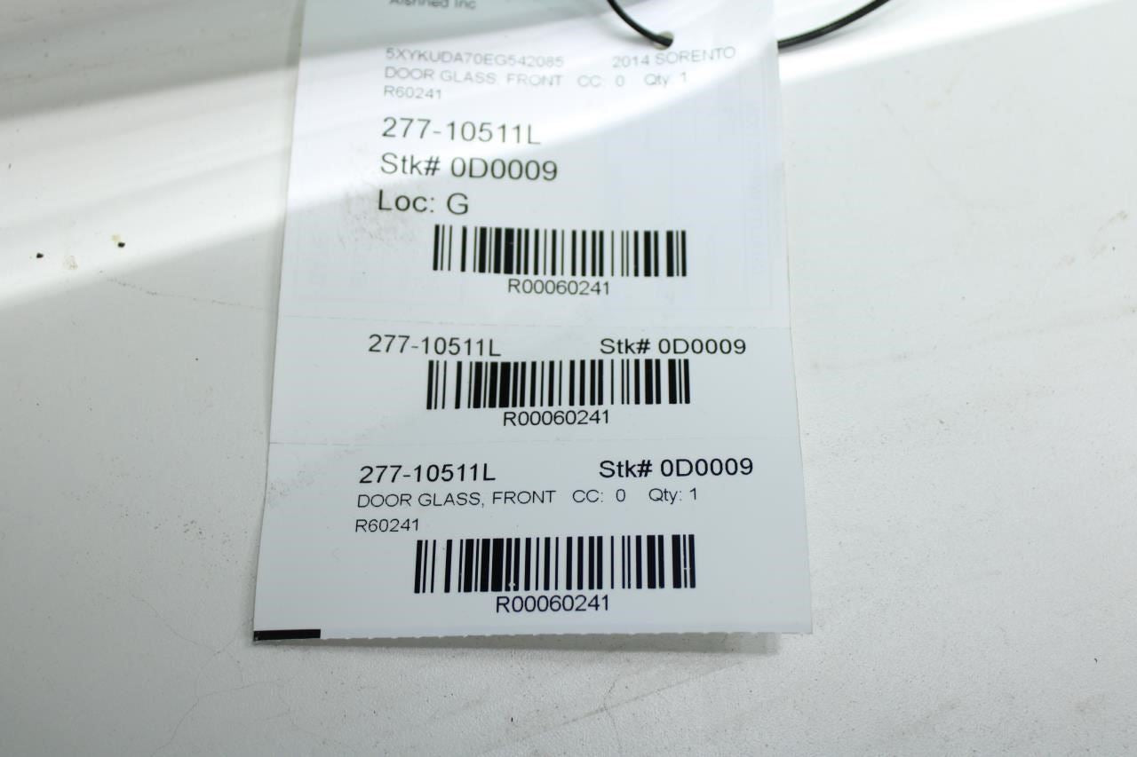 2014-2015 Kia Sorento Front Left Driver Side Door Window Glass 82411-2P011 OEM - Alshned Auto Parts