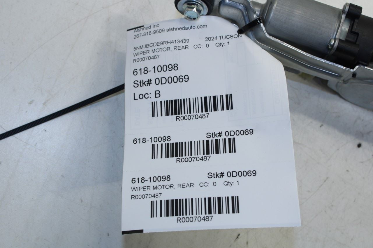 2022-2024 Hyundai Tucson SEL Rear Windshield Wiper Motor 98700-R5000 OEM - Alshned Auto Parts