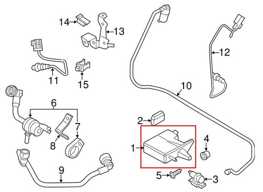 11-16 Mini Cooper Countryman Fuel Vapor Evaporator Emission Canister 16119807105 - Alshned Auto Parts