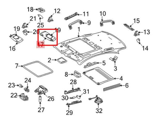 2007-2013 Mercedes-Benz S550 5.5L AWD Front Driver Left Side Sun Visor w/ Mirror - Alshned Auto Parts