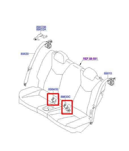 11-17 Hyundai Veloster FWD Rear Right and Left Side 2nd Row Seat Belt Buckle Set - Alshned Auto Parts