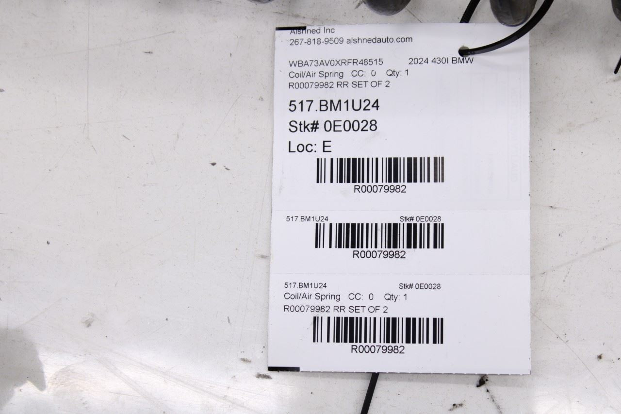 23-25 BMW 430i Gran Coupe xDrive Rear Suspension Right and Left Coil Spring Set - Alshned Auto Parts
