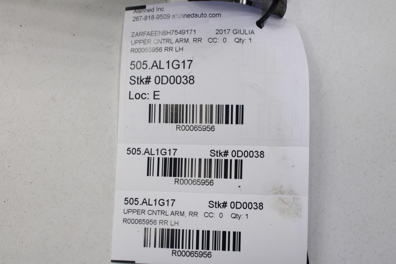2017-2022 Alfa Romeo Giulia Ti AWD Rear Left Side Upper Control Arm 00505432750 - Alshned Auto Parts