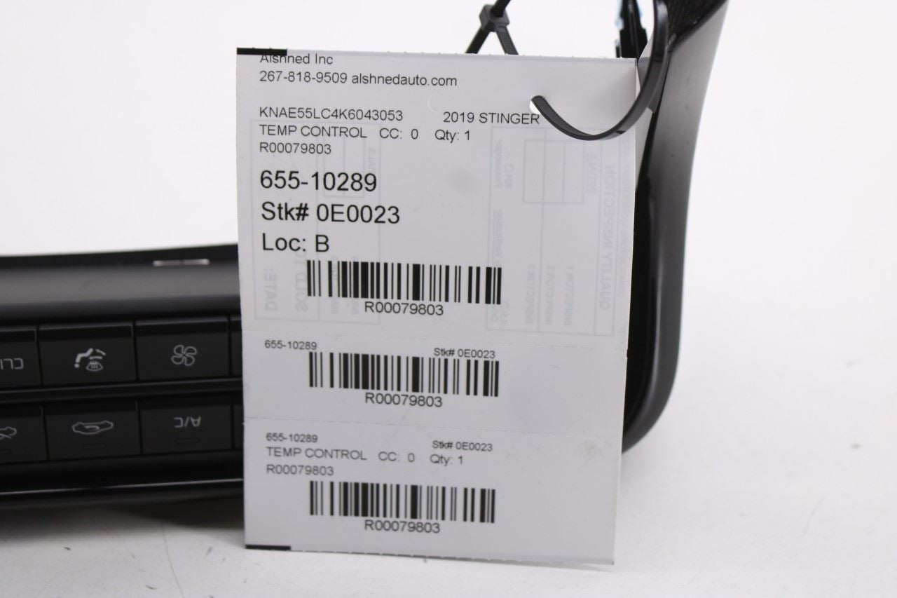 18-23 KIA Stinger GT2 AWD Front AC Heat Temperature Climate Control 97250-J5000 - Alshned Auto Parts