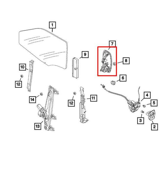 15-21 RAM Promaster City Rear RH or LH Sliding Door Exterior Handle 5XP45JXWAA - Alshned Auto Parts