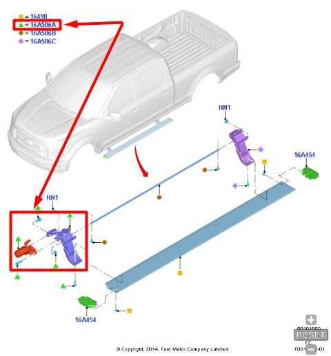15-20 Ford F150 Crew Cab Right Side Running Board Motor w Bracket FL34-16470-BB - Alshned Auto Parts