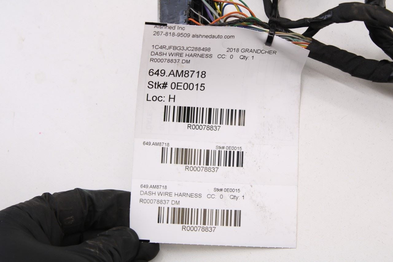 2018 Jeep Grand Cherokee Limited Dash Instrument Panel Wiring Harness *ReaD* - Alshned Auto Parts