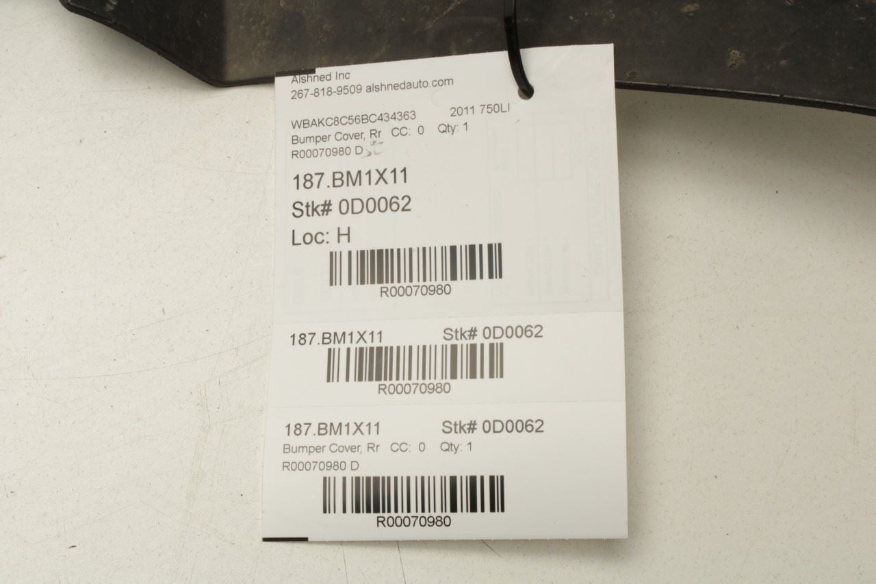 2010-15 BMW 750Li xDrive Rear Bumper Lower Valance Trim Cover 51127898890 *ReaD* - Alshned Auto Parts