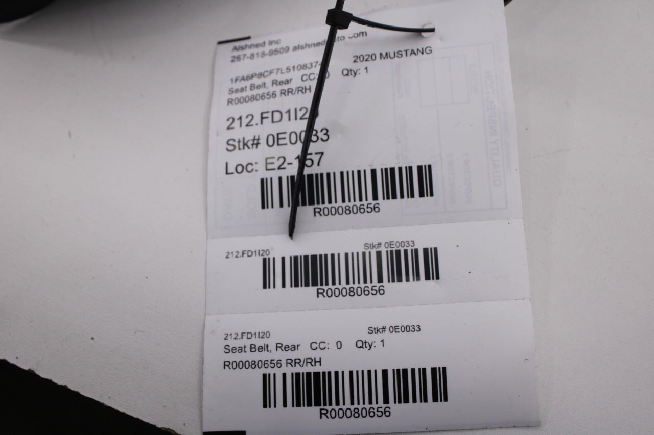 18-23 Ford Mustang GT 5.0L Rear Passenger Right Side 2nd Row Seat Belt Retractor - Alshned Auto Parts