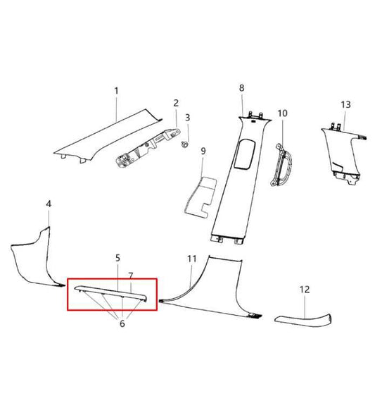 15-21 Jeep Grand Cherokee Summit Front Right and Left Door Sill Scuff Plate Trim - Alshned Auto Parts