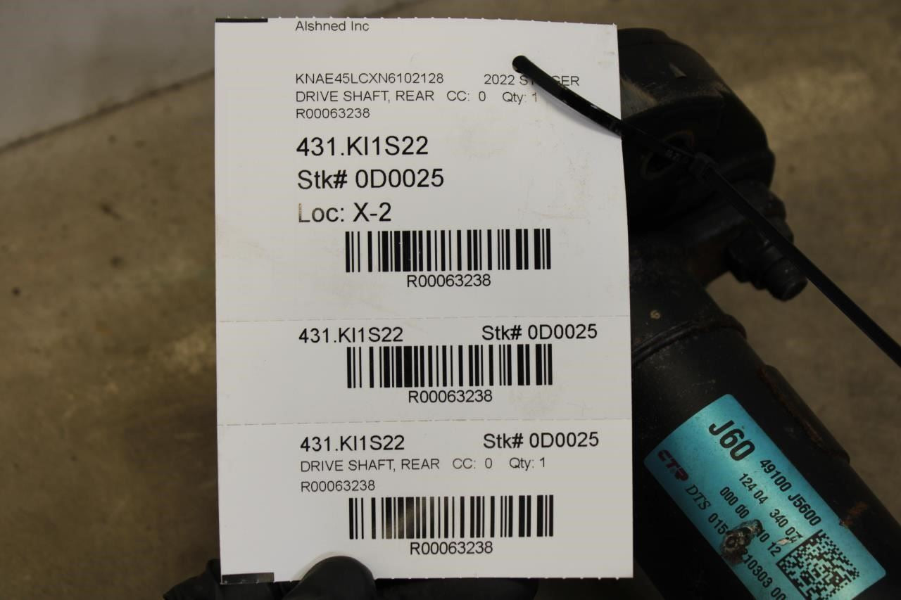 2018-2023 Kia Stinger GT1 3.3L AWD Rear Drive Shaft Propeller 49100-J5600 OEM - Alshned Auto Parts