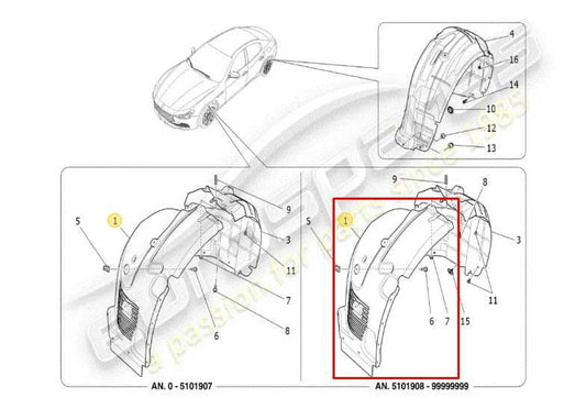 2017-20 Maserati Ghibli Front Left Side Wheelhouse Liner Splash Shield 670030232 - Alshned Auto Parts