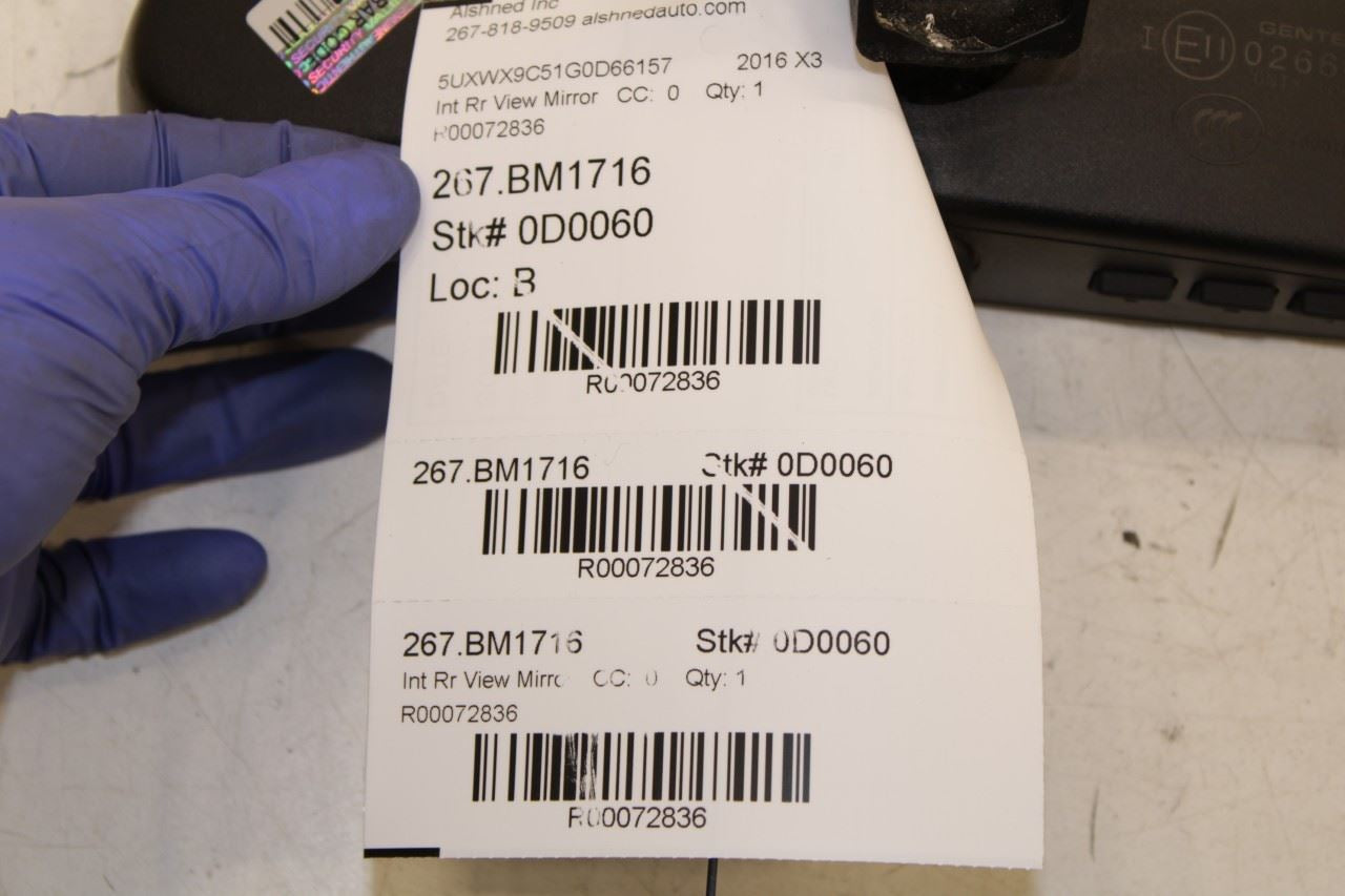 2011-2017 BMW X3 xDrive28i Interior Inside Rear View Mirror 51169320305 OEM - Alshned Auto Parts