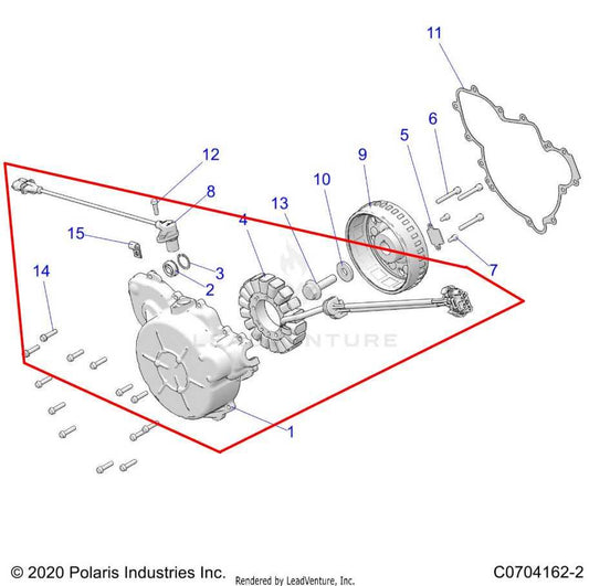 2024-2025 Polaris RZR XP 1000 Ultimate Engine Stator Generator 4081254 OEM - Alshned Auto Parts