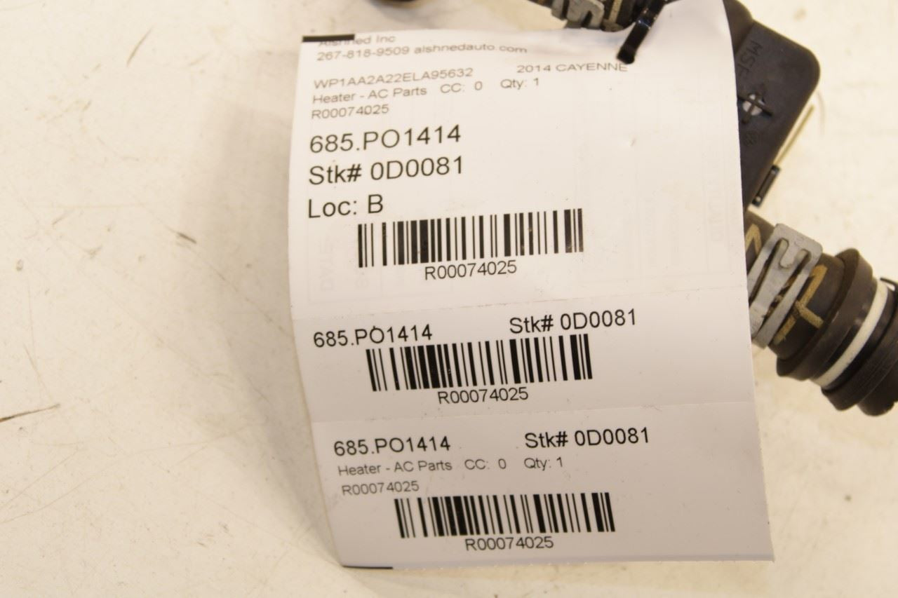 2014 Porsche Cayenne Platinum 3.6L AWD HVAC Heater Water Control Heater Valve - Alshned Auto Parts