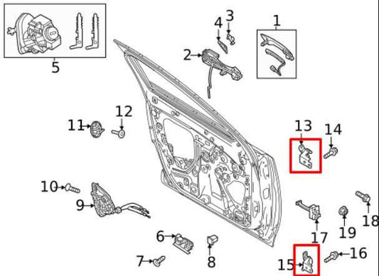 2024-25 Mazda CX-30 2.5 S Front Left Door Hinge Upper and Lower Pair BHAA-59-210 - Alshned Auto Parts