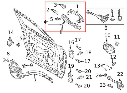 16-23 Mazda CX-9 Grand Touring Front Passenger Right Side Door Exterior Handle - Alshned Auto Parts