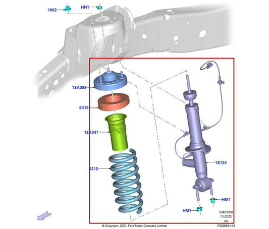 2022-2024 Ford Expedition MAX XLT 3.5L 4x4 Front Left Side Shock Strut Absorber - Alshned Auto Parts
