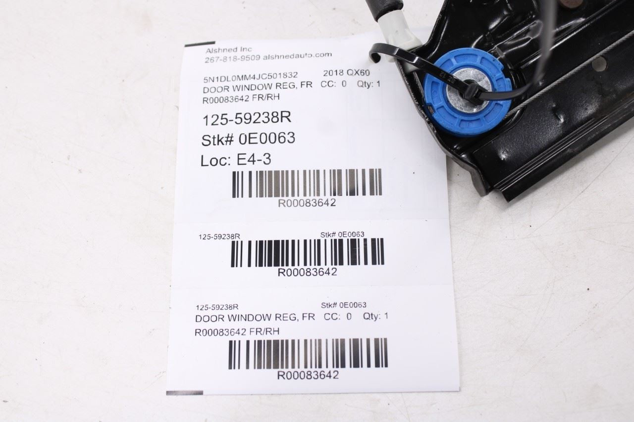 2014-20 Infiniti QX60 Front Right Passenger Side Door Window Regulator w/ Motor9