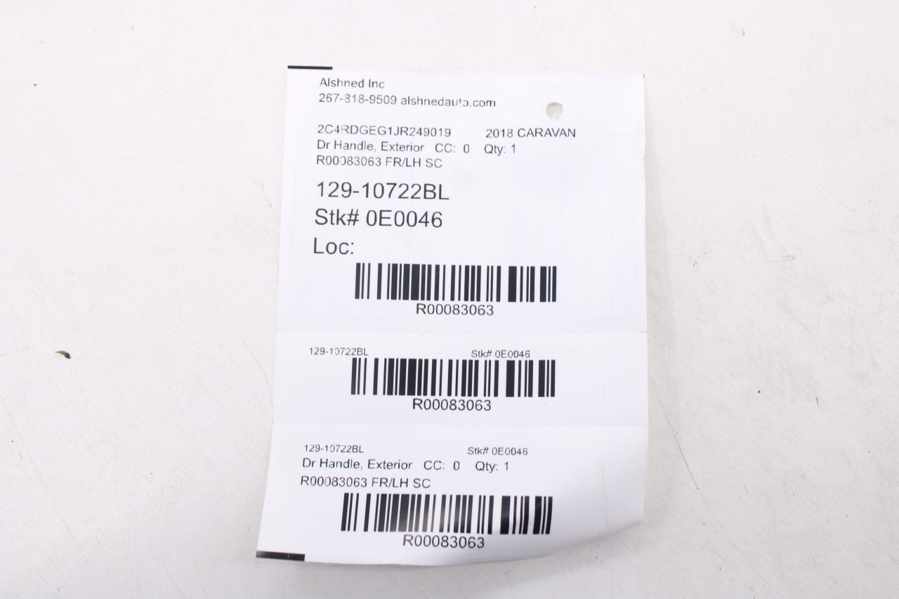 2009-20 Dodge Grand Caravan GT 3.6L Front Driver Left Side Door Exterior Handle9