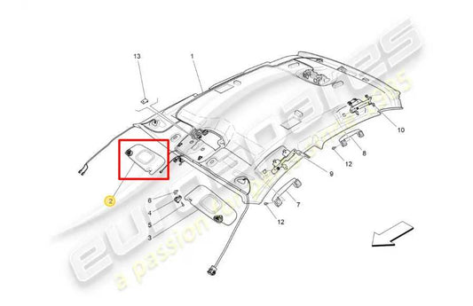 15-16 Maserati Ghibli S Q4 AWD Front Right Side Sun Visor w/ Illuminated Mirror - Alshned Auto Parts