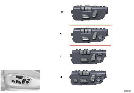 2011-2017 BMW X3 xDrive28i Front Left Driver Side Power Seat Adjustment Switch - Alshned Auto Parts