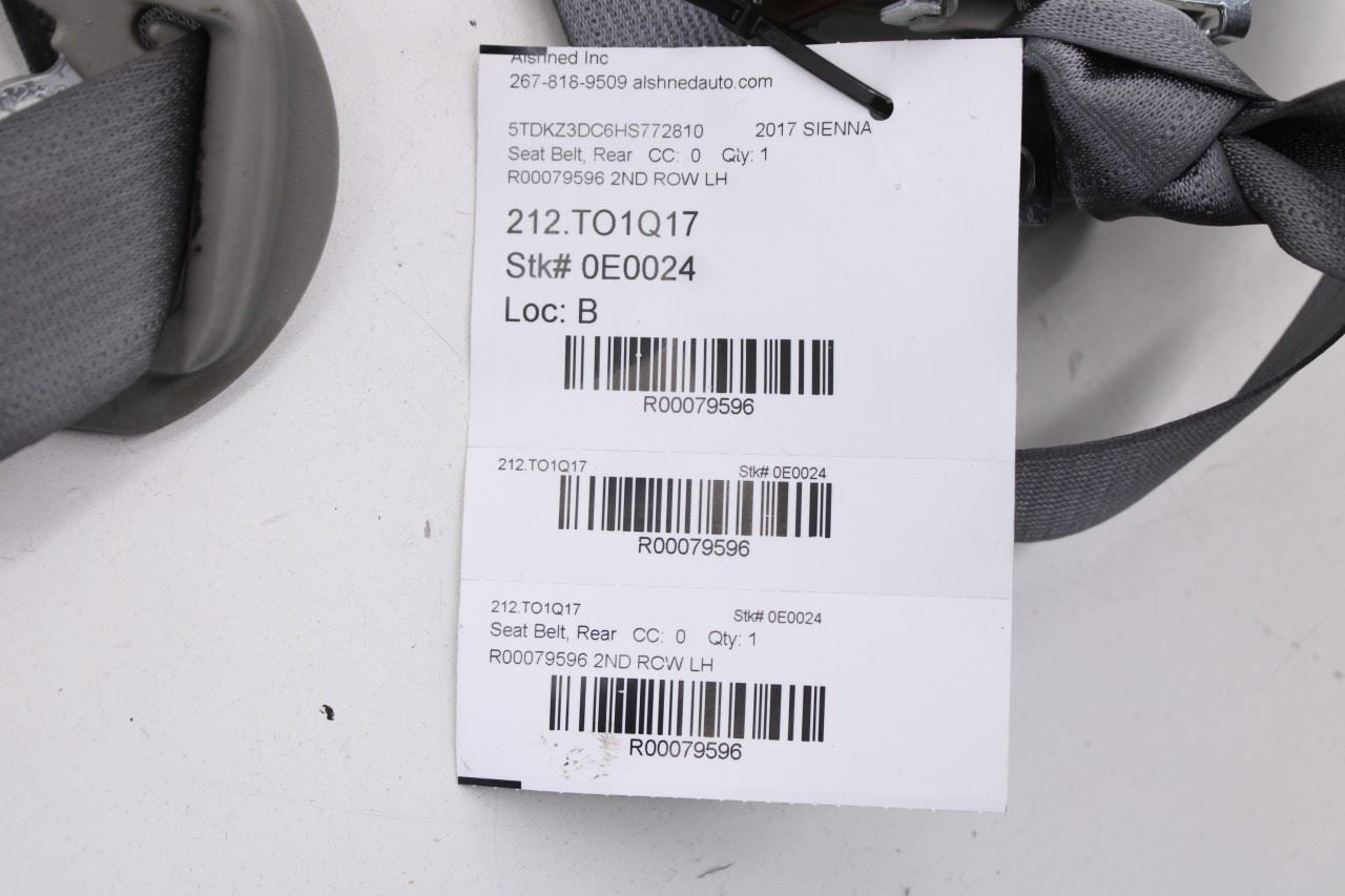 2014-20 Toyota Sienna LE 3.5L Rear Driver Left Side 2nd Row Seat Belt Retractor - Alshned Auto Parts