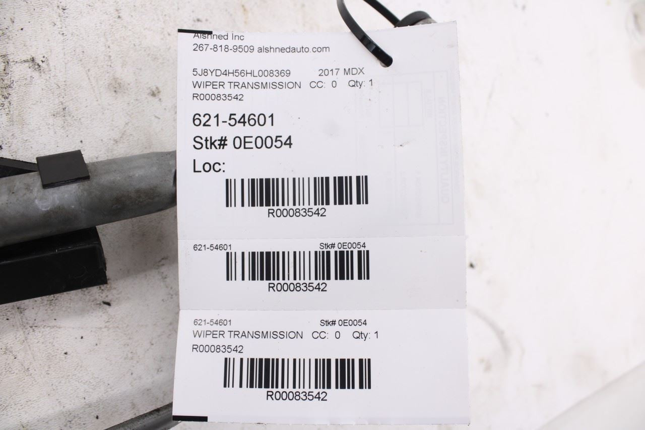 14-2020 Acura MDX w/Technology Pkg Front Windshield Wiper Transmission Linkage 9
